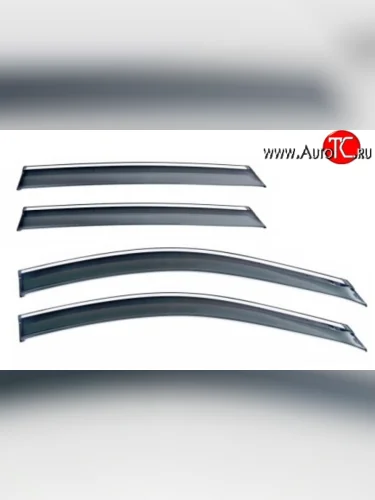 Комплект дефлекторов окон (седан) SkyLine (хром молдинг) Lexus CT200h A10 дорестайлинг (2011-2013)