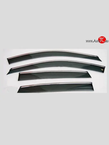 Комплект дефлекторов окон SkyLine (хром молдинг) Mercedes-Benz A class W176 дорестайлинг, хэтчбэк 5 дв. (2012-2015)
