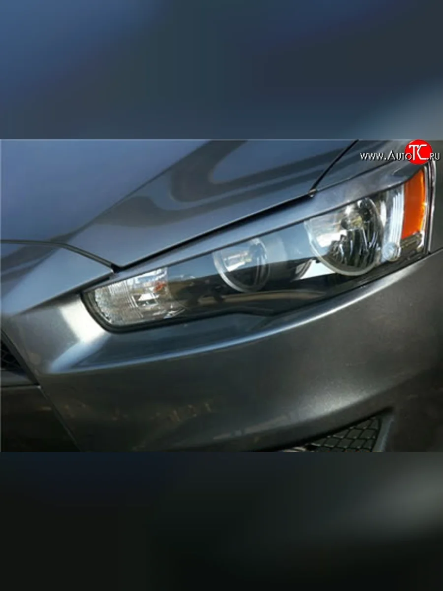 Реснички Evo Mitsubishi Lancer 10 CY седан рестайлинг (2011-2017) (Неокрашенные)  с доставкой в г. Пермь