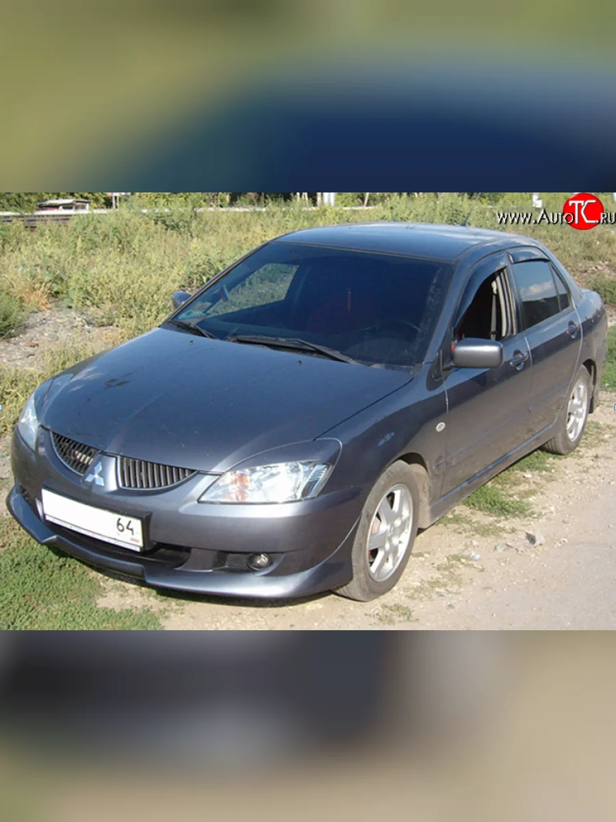 Накладка переднего бампера M-VRS Mitsubishi Lancer 9 CS универсал 1-ый рестайлинг (2003-2005) (Неокрашенная)  с доставкой в г. Керчь