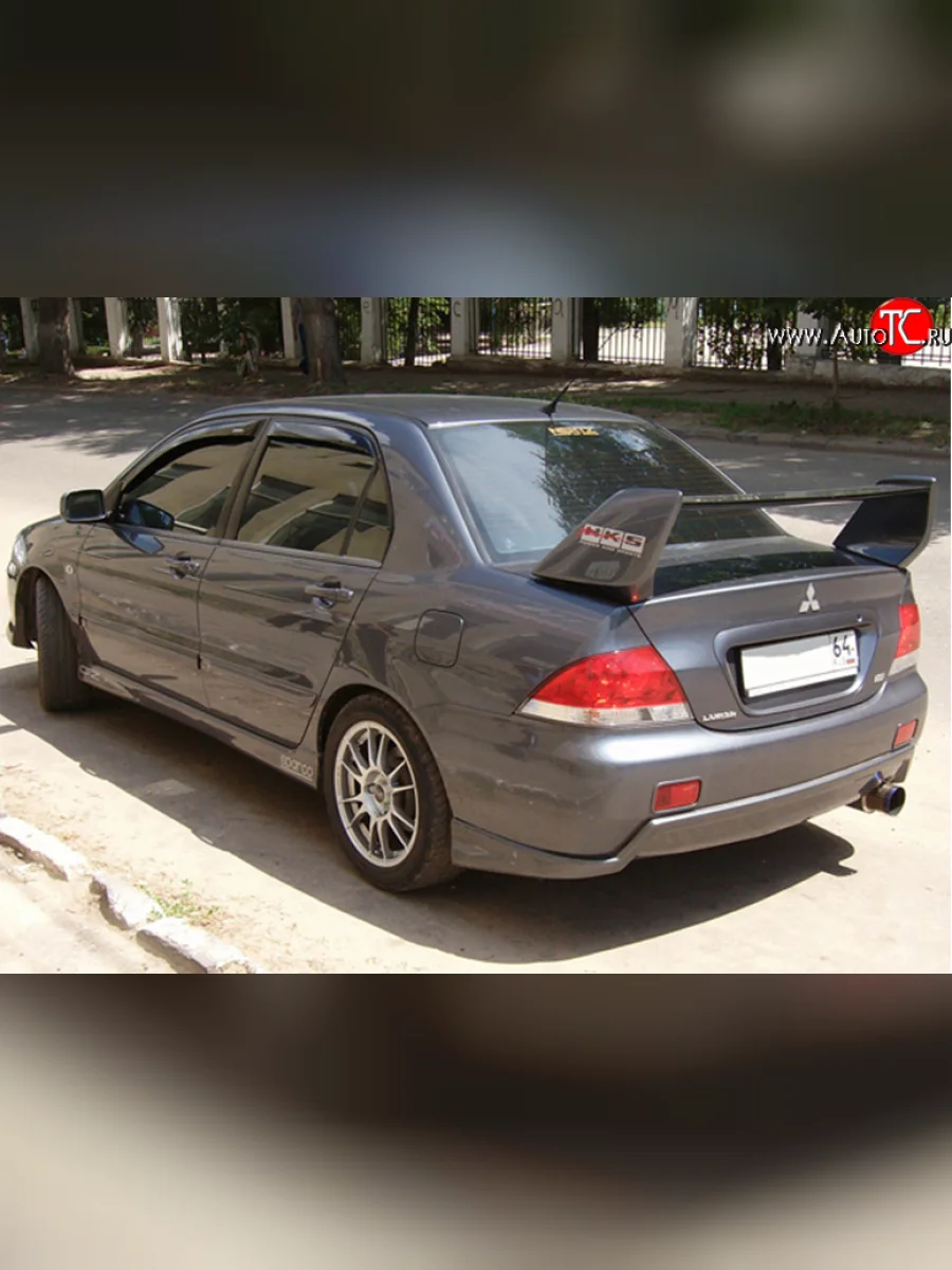 Накладка на задний бампер M-VRS Mitsubishi Lancer 9 CS седан 2-ой рестайлинг (2005-2009) (Неокрашенная)  с доставкой в г. Пермь