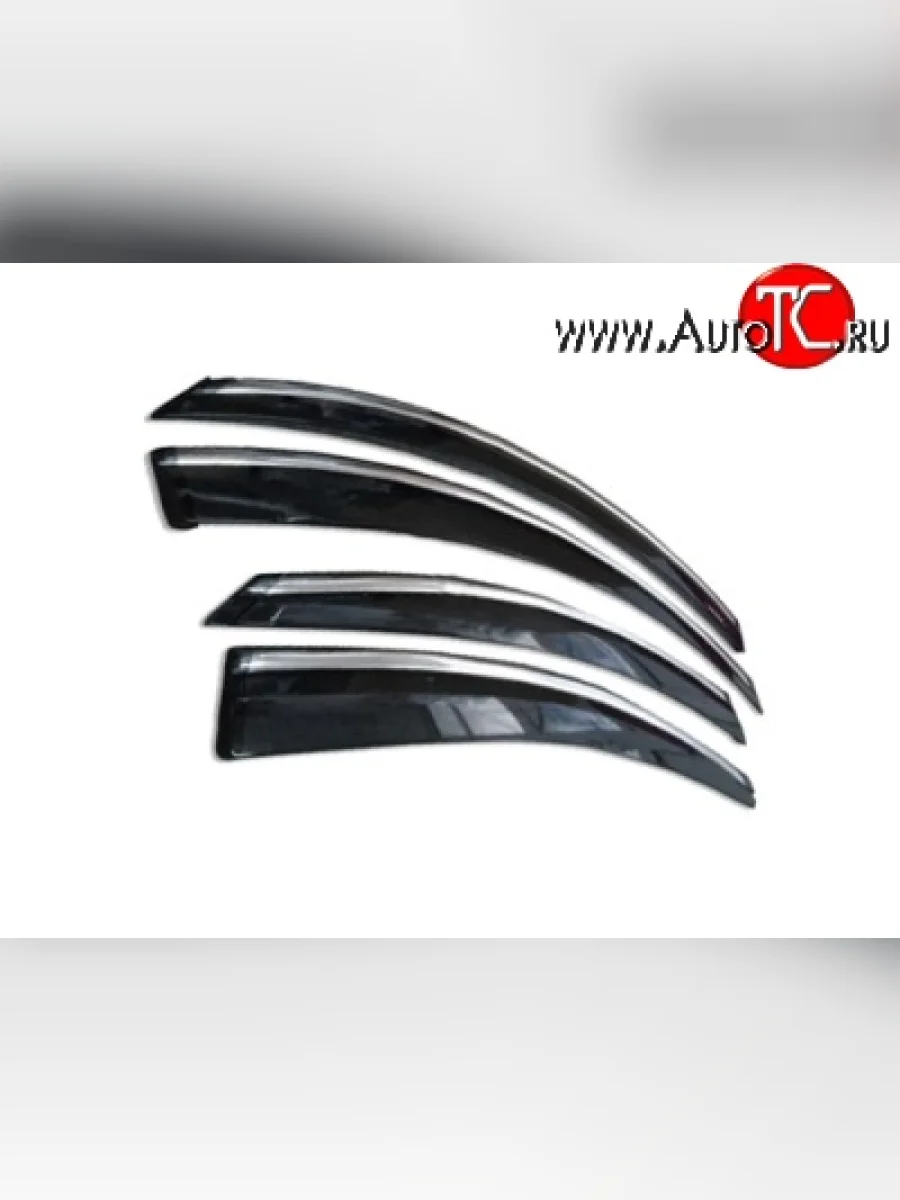 Комплект дефлекторов окон (седан) SkyLine (хром молдинг) Nissan Teana 1 J31 дорестайлинг (2003-2005)  в Самаре Самарской области