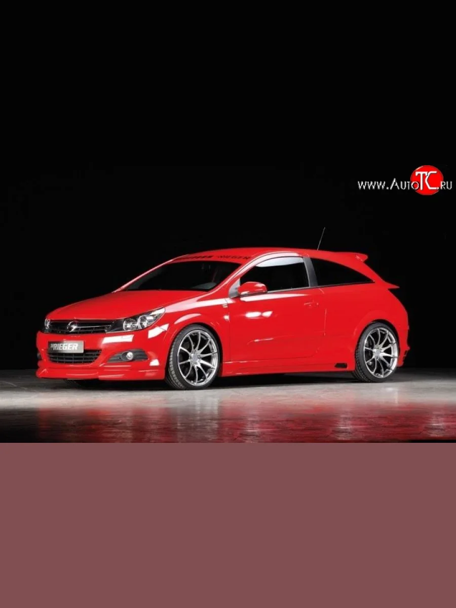 Пороги накладки Rieger Opel Astra H GTC хэтчбек 3 дв. дорестайлинг (2004-2006) (Неокрашенные)  с доставкой в г. Пермь