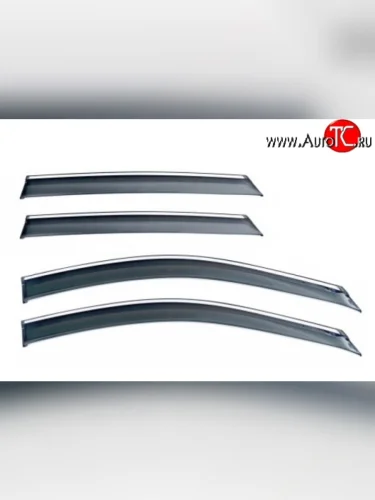 Комплект дефлекторов окон SkyLine (хром молдинг) Opel Astra J хэтчбек 5 дв.  рестайлинг (2012-2017)