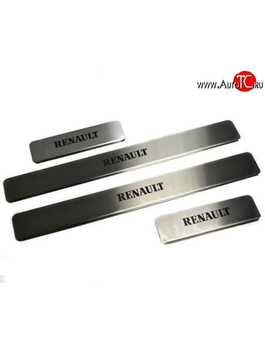 Накладки на порожки автомобиля M-VRS (нанесение надписи методом окраски) Renault Duster HS дорестайлинг (2010-2015)  в Керчи Республика Крым