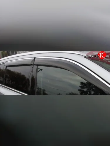 Ветровики SkyLine c хром молдингом Skoda Octavia A7 дорестайлинг универсал (2012-2017)