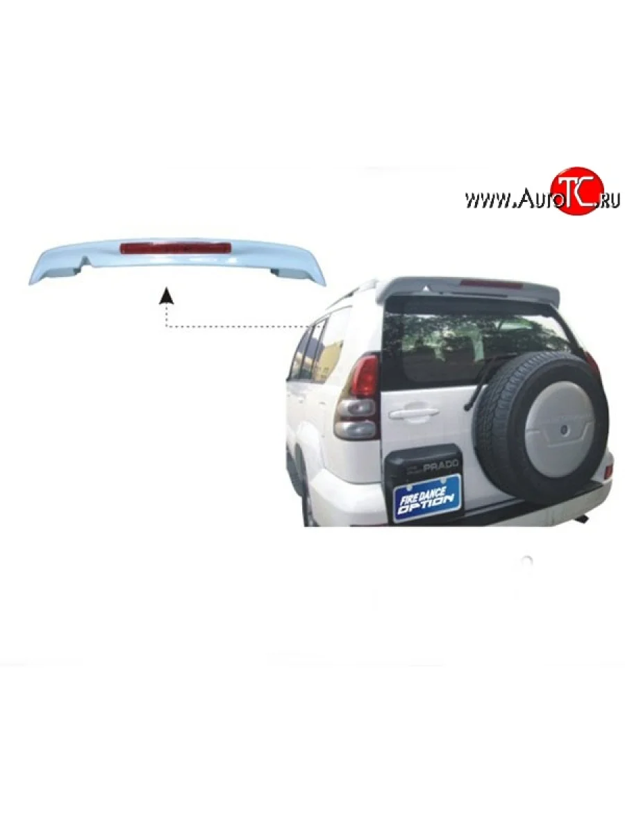 Спойлер M-VRS Toyota Land Cruiser Prado J120 (2002-2009) (Неокрашенный)  в Воронеже Воронежской области