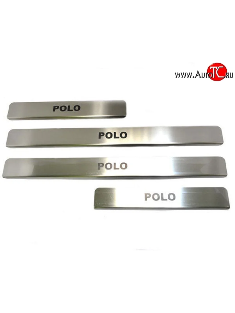 Накладки на порожки автомобиля M-VRS (нанесение надписи методом окраски) Volkswagen Polo Mk5 6R,6C,61 хэтчбек 5 дв. дорестайлинг (2009-2015)  в Керчи Республика Крым