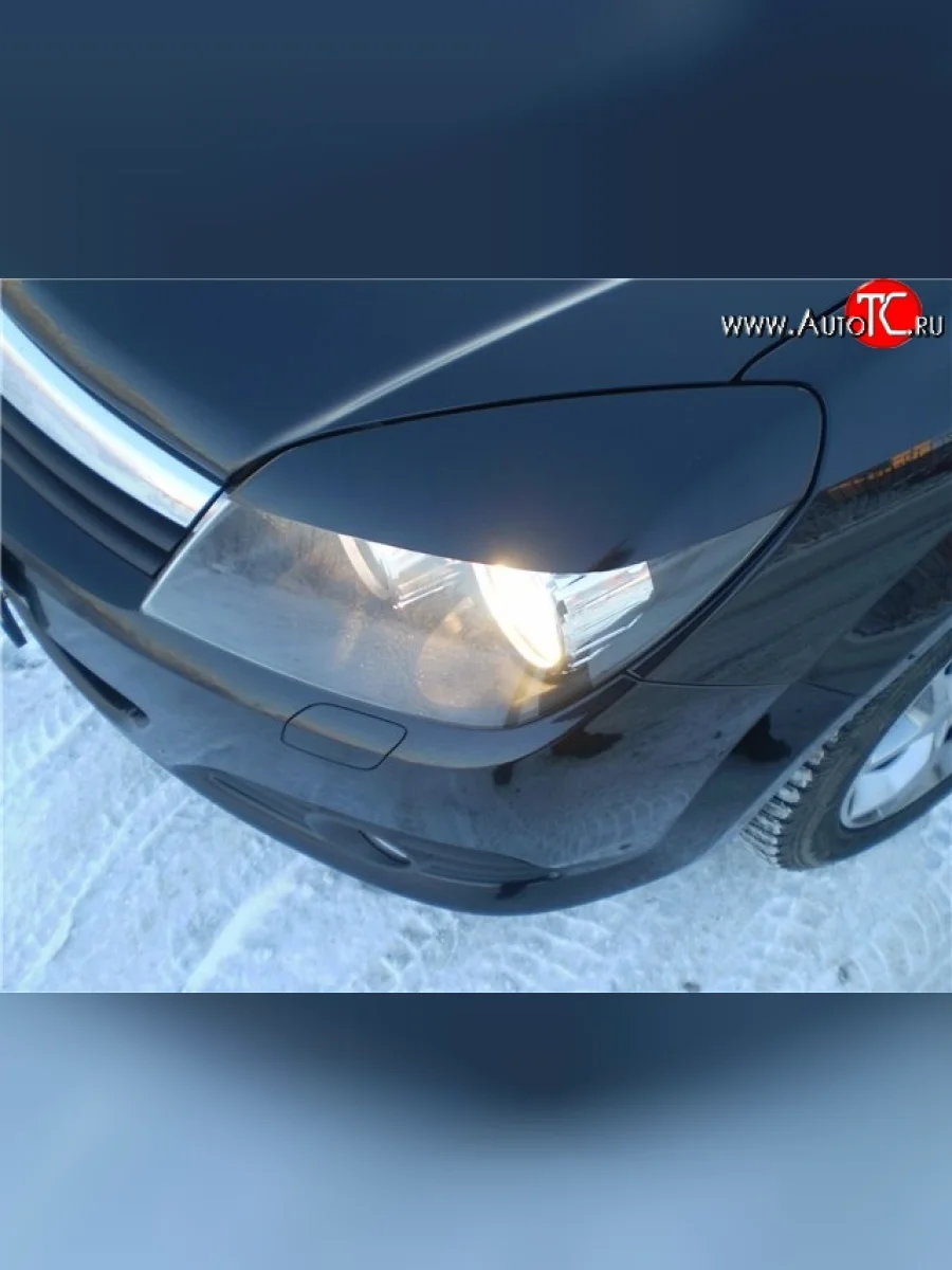 Реснички AGT Opel Astra H GTC хэтчбек 3 дв. дорестайлинг (2004-2006) (Неокрашенные)  с доставкой в г. Пермь