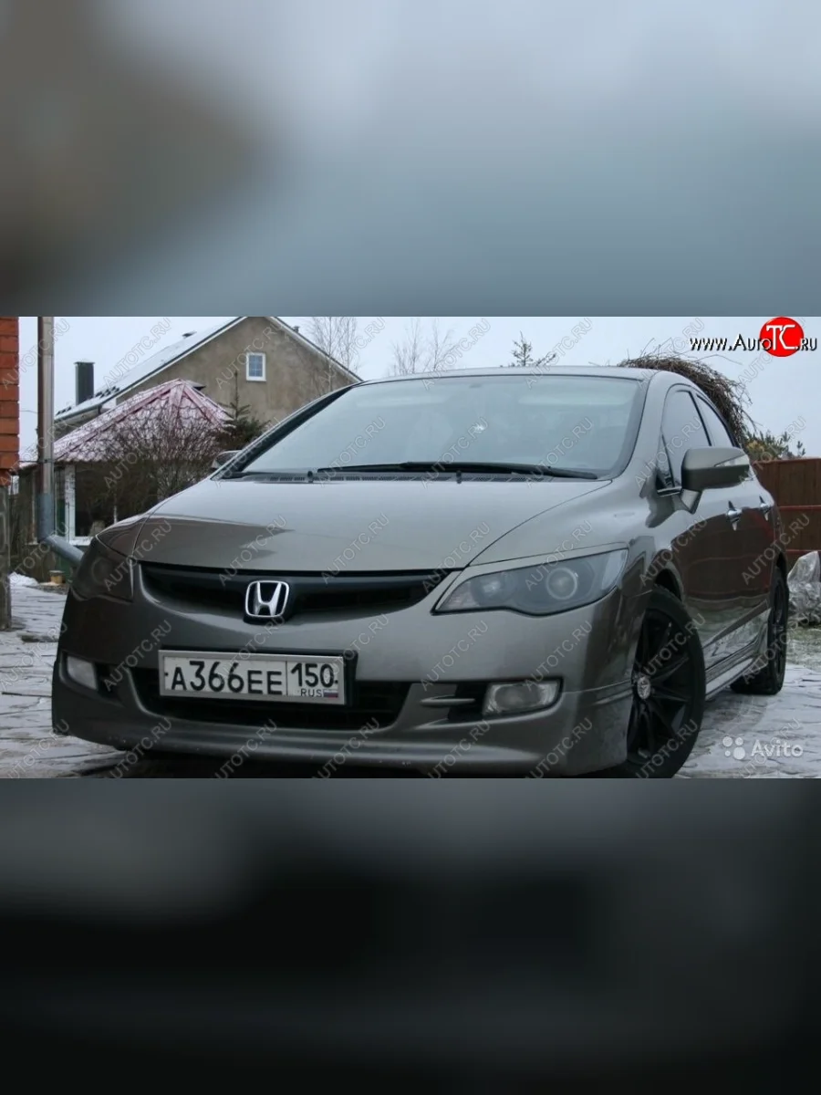 Реснички на фары Style  Honda Civic (2005-2011) FD (Неокрашенные)  в Самаре Самарской области