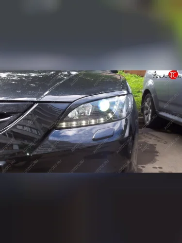 Реснички на фары Style (длинные) Mazda 3/Axela  BK (2003-2009) дорестайлинг седан, рестайлинг седан