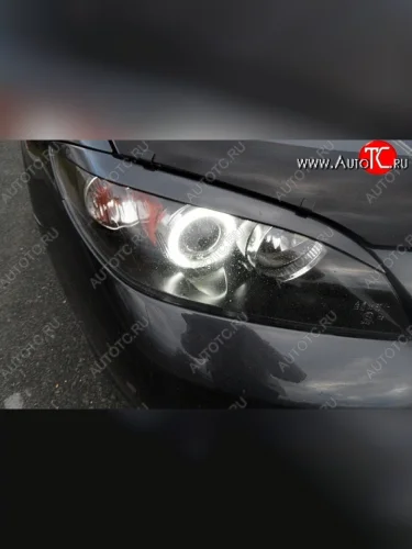 Реснички на фары Style (короткие) Mazda 3/Axela  BK (2003-2009) дорестайлинг седан, рестайлинг седан