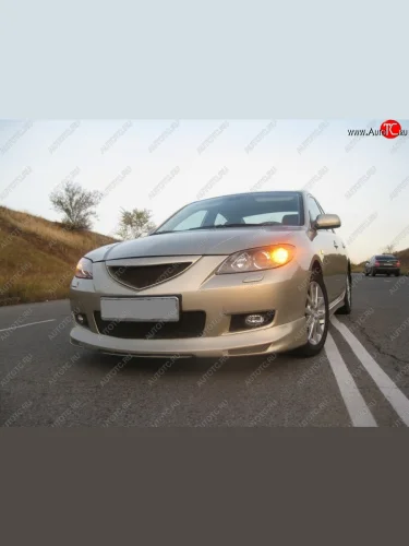 Накладка на передний бампер Style Mazda 3/Axela  BK (2003-2006) дорестайлинг седан
