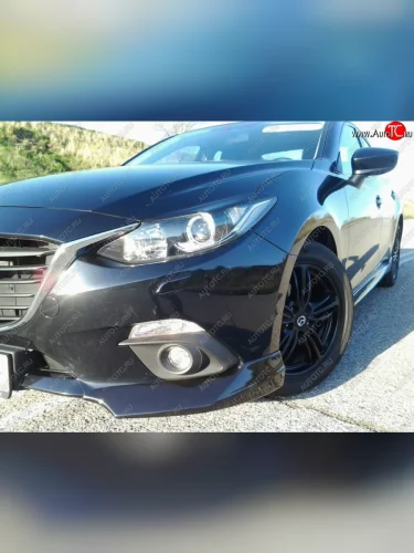 Реснички на фары M-Techno v2 Mazda 3/Axela  BM (2013-2016) дорестайлинг седан