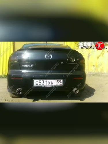 Лип спойлер Дактейл Mazda 3/Axela  BK (2003-2006) дорестайлинг седан