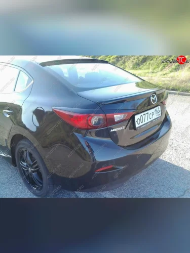Козырёк на заднее лобовое стекло Узкий Mazda 3/Axela  BM (2013-2016) дорестайлинг седан
