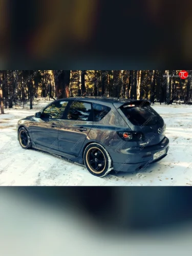 Накладка на задний бампер Style Mazda 3/Axela  BK (2003-2006) дорестайлинг, хэтчбэк