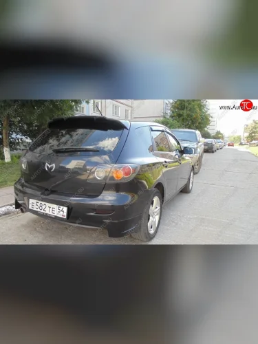 Клыки на задний бампер Style Mazda 3/Axela  BK (2003-2009) дорестайлинг, хэтчбэк, рестайлинг, хэтчбэк