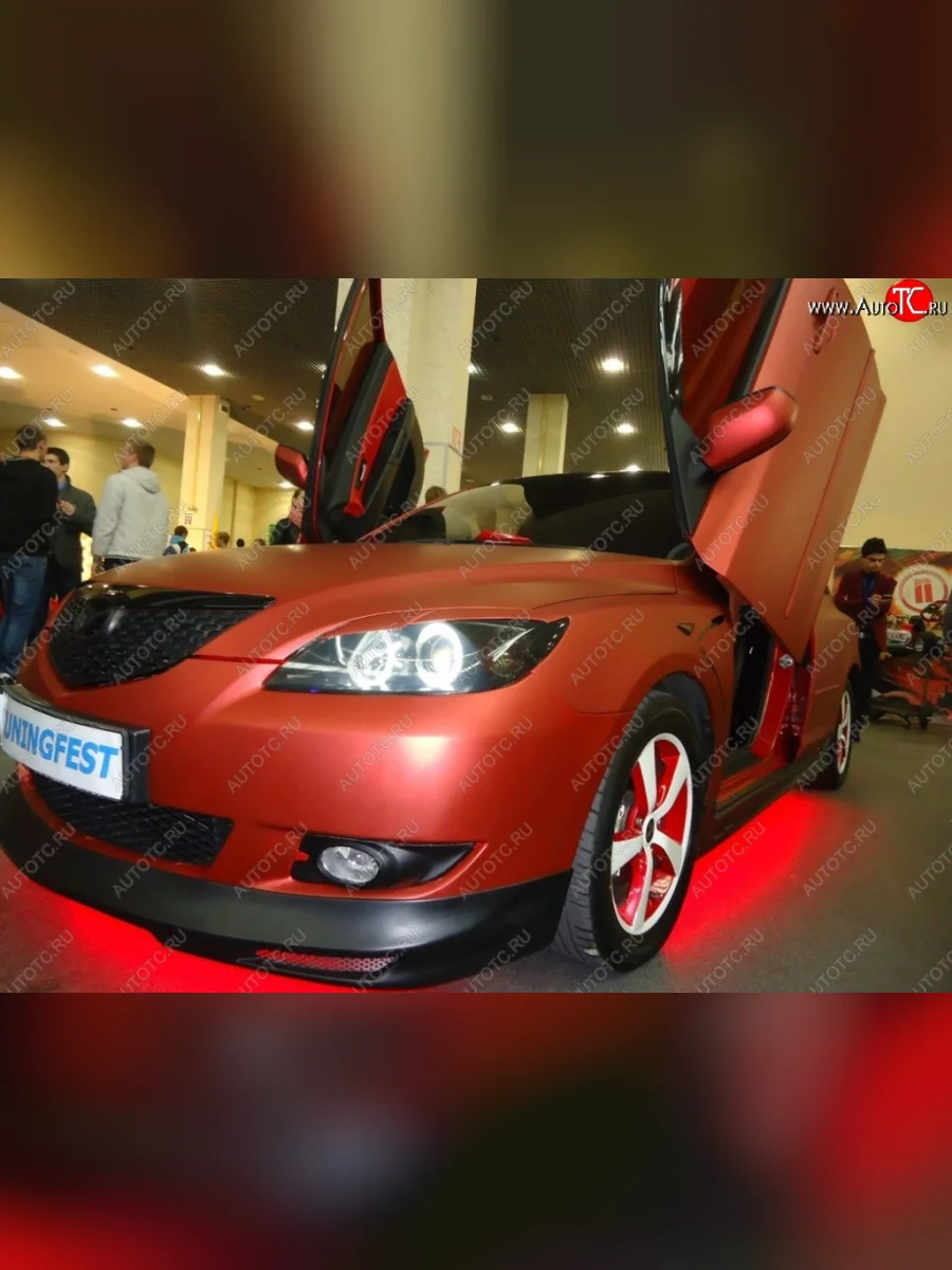 Реснички на фары Корнер Mazda 3/Axela BK дорестайлинг, хэтчбэк (2003-2006) (Неокрашенные)  в Керчи Республика Крым