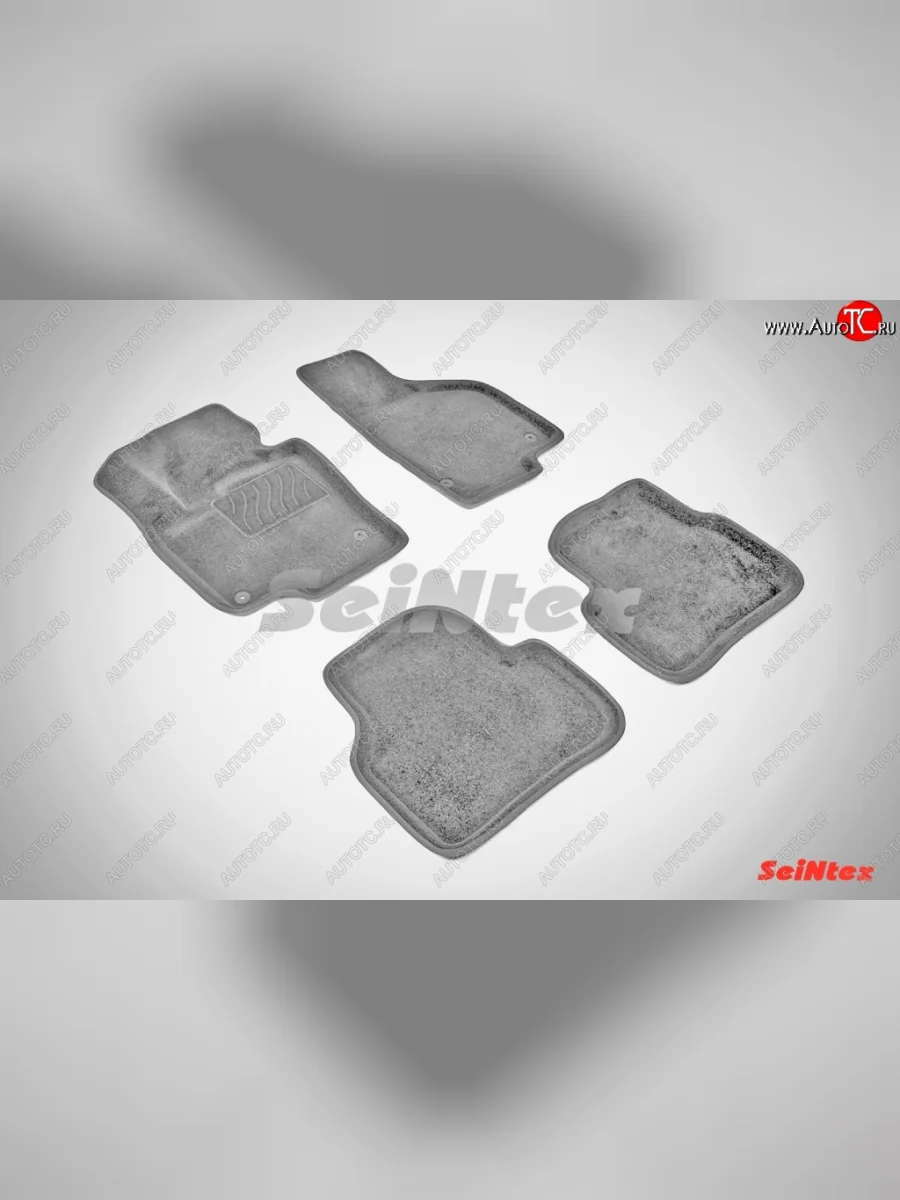 Износостойкие коврики в салон SeiNtex Premium 3D 4 шт. (ворсовые, серые) Volkswagen Passat B7 седан (2010-2015)  в Самаре Самарской области