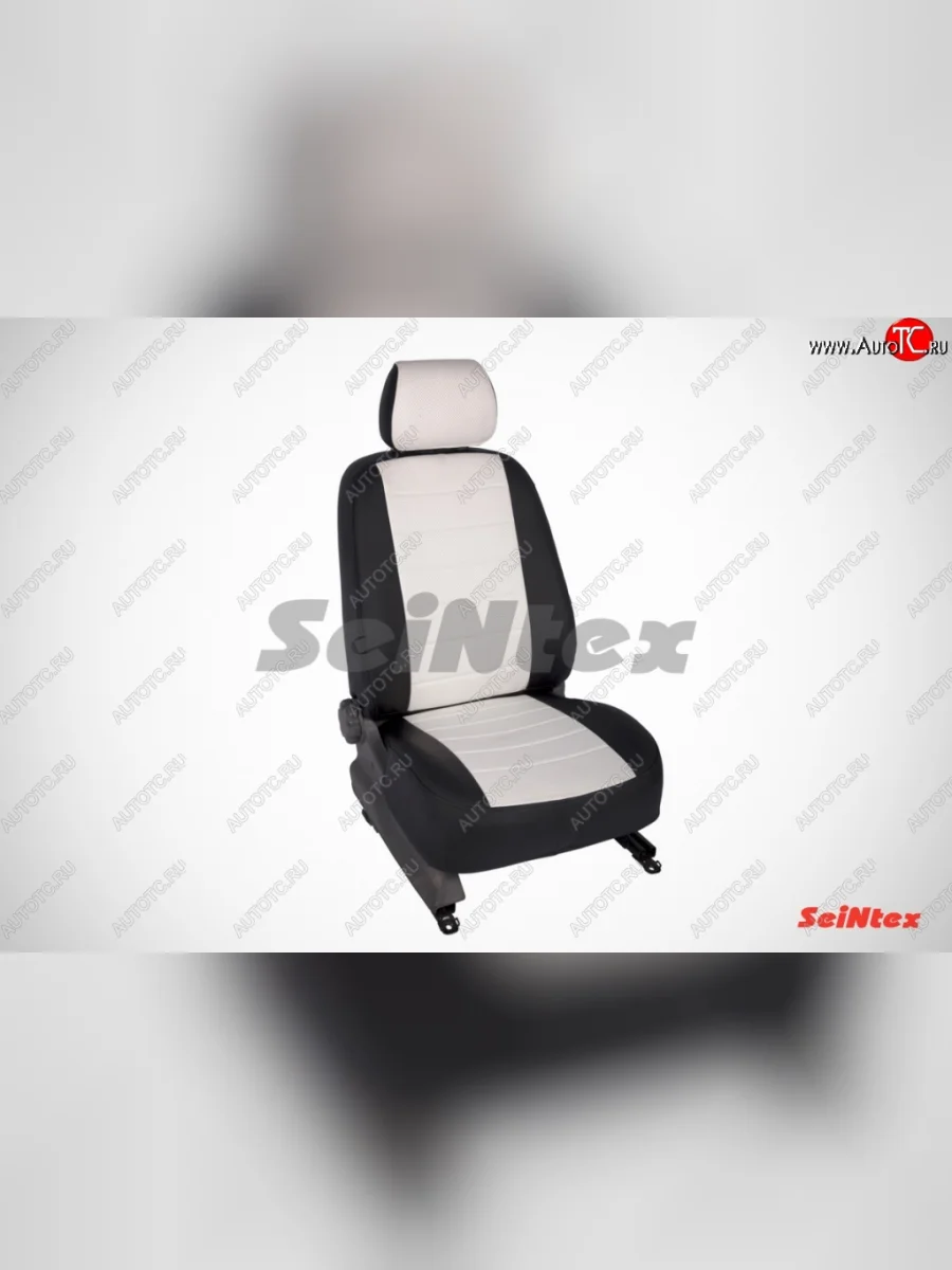Чехлы для сидений SeiNtex (экокожа, белый цвет)  KIA Ceed (2010-2012) 1 ED  в Воронеже Воронежской области