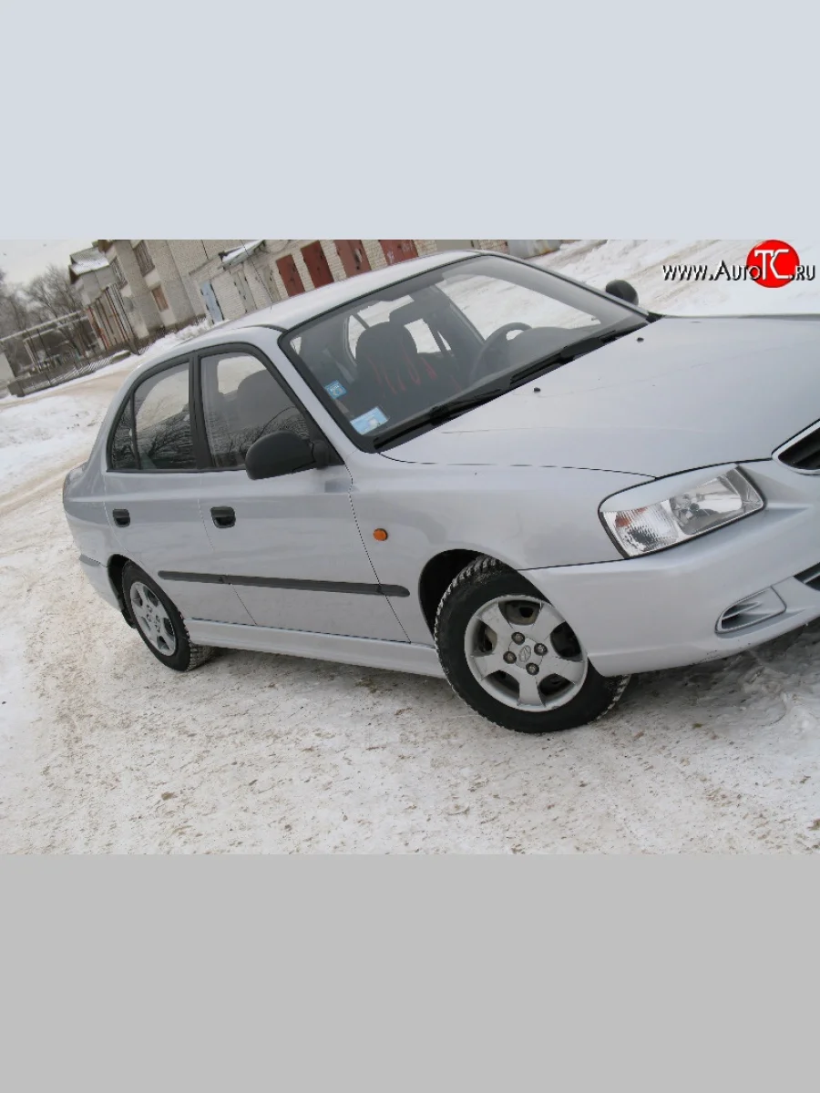 Реснички Classic-Style на фары Hyundai Accent 2 LC седан дорестайлинг (ТагАЗ) (1999-2012) (Неокрашенные)  в Самаре Самарской области
