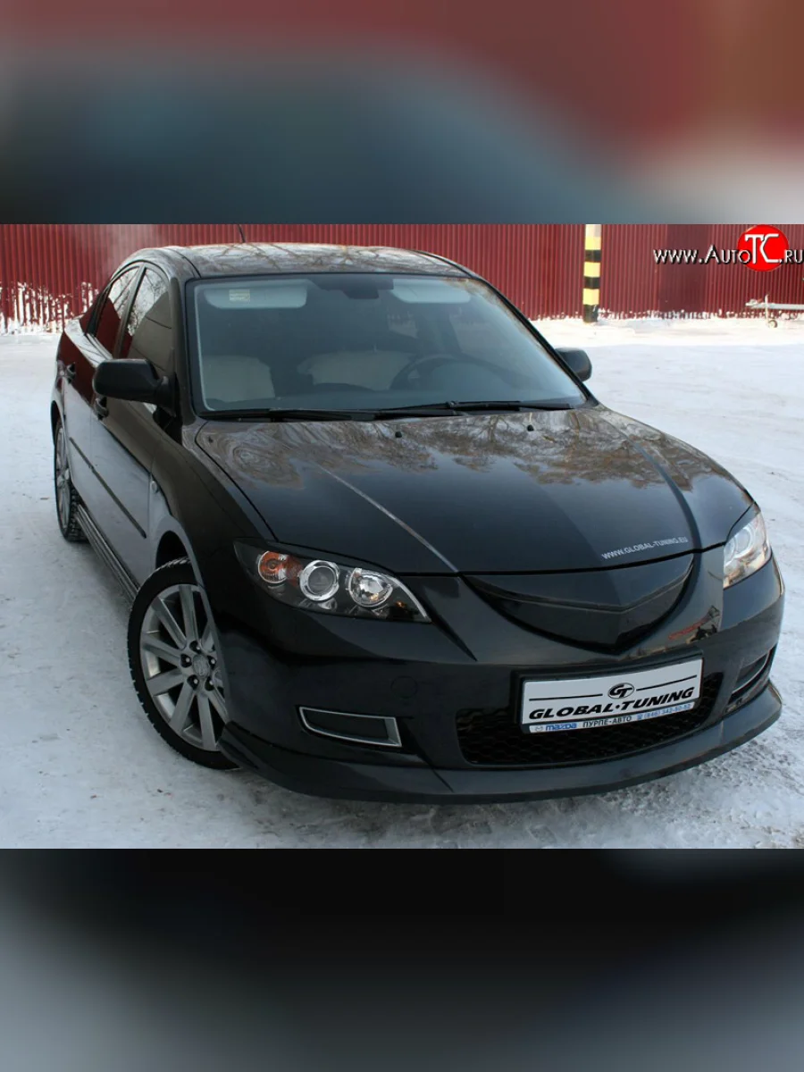 Реснички на фары Global-Tuning Mazda 3/Axela BK дорестайлинг седан (2003-2006) (Неокрашенные)  в Самаре Самарской области