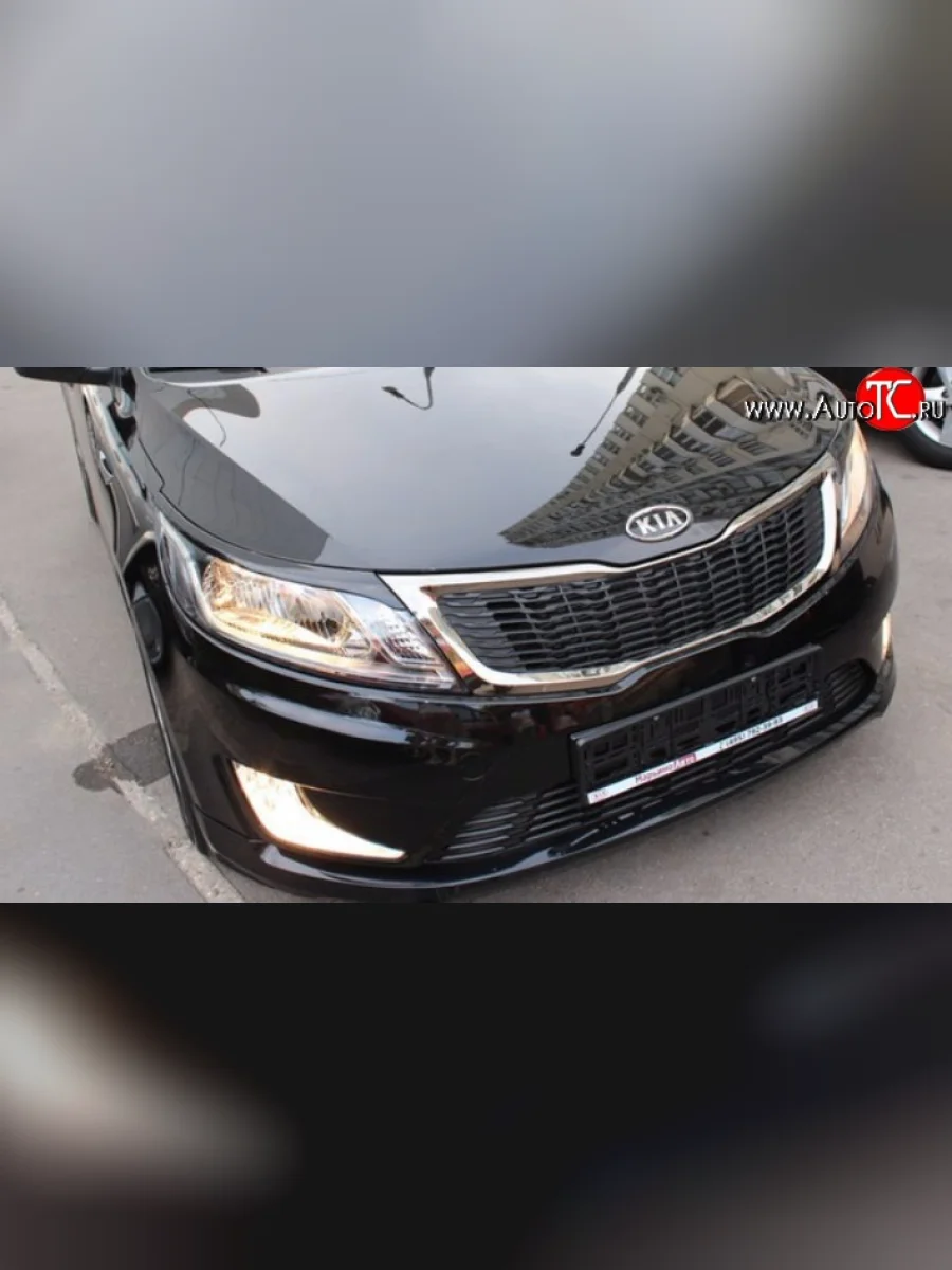 Реснички на фары Racing KIA Rio 3 QB хэтчбек 5 дв. дорестайлинг (2011-2015) (Неокрашенные)  в Самаре Самарской области