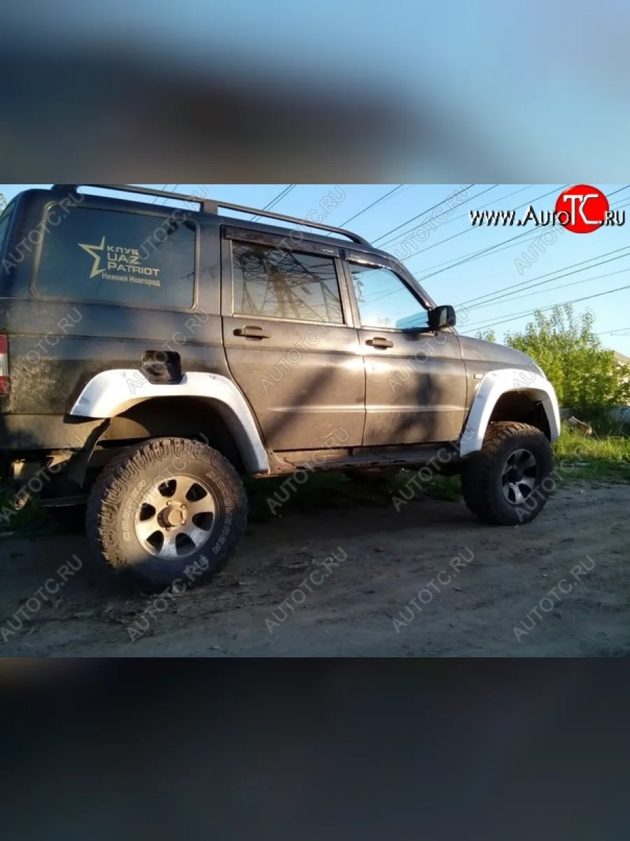 Накладки на колёсные арки Sport 120мм Уаз Патриот Спорт (2012-2013) (Арки без накладок на бампера, Неокрашенные)  в Керчи Республика Крым