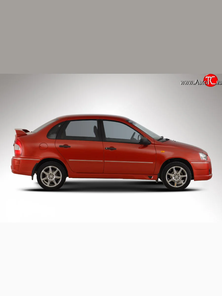 Пороги накладки Тотти Лада ВАЗ Калина 1118 седан (2004-2013) (Неокрашенные)  в Керчи Республика Крым