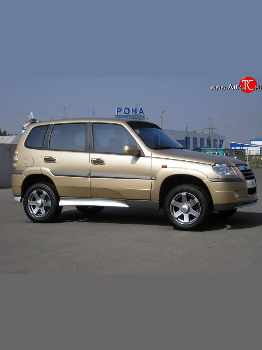 Пороги накладки Атака Лада ВАЗ 2123 (Нива Шевроле) дорестайлинг (2002-2008) (Неокрашенные)  в Керчи Республика Крым