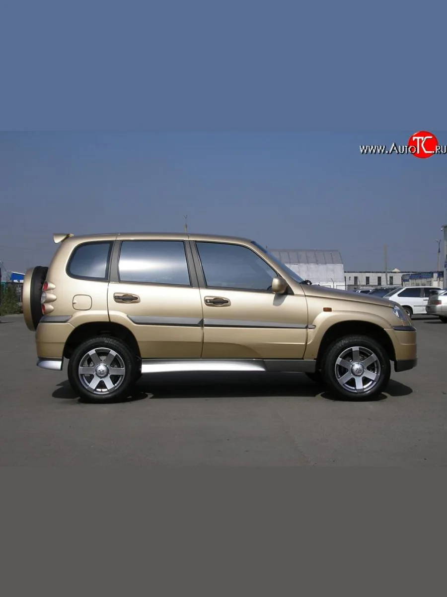 Накладки на двери (молдинги) Атака Chevrolet Niva 2123 дорестайлинг (2002-2008) (Неокрашенные)  в Перми Пермском крае