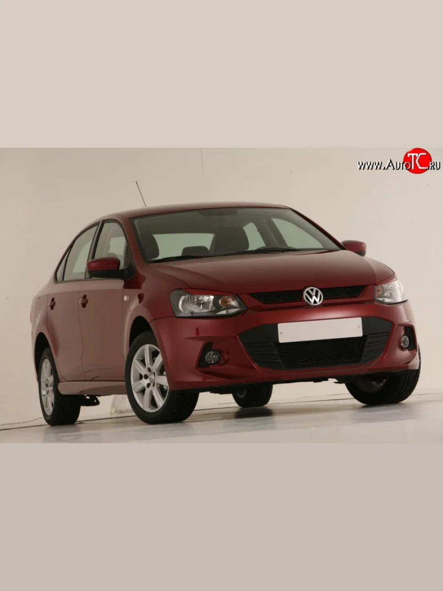 Передний бампер Sport Volkswagen Polo Mk5 6R,6C,61 седан дорестайлинг (2009-2015) (Неокрашенный)  в Самаре Самарской области