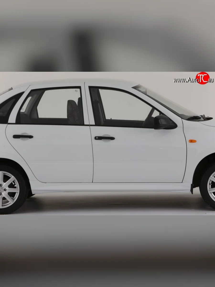 Пластиковые накладки на пороги Бавария Лада ВАЗ Калина 1118 седан (2004-2013) (Неокрашенные)  в Керчи Республика Крым