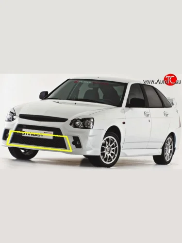 Нижняя сетка в передний бампер Stinger Лада ВАЗ Приора 2170 седан дорестайлинг (2007-2014)