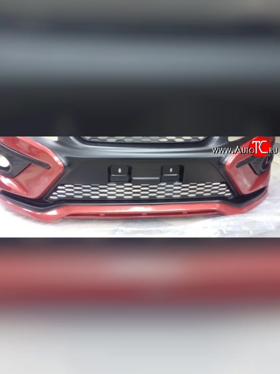 Решетка в воздухозаборник бампера Xmug X-ray (нижняя) Лада ВАЗ Гранта 2190 седан  дорестайлинг (2011-2017)  в Керчи Республика Крым