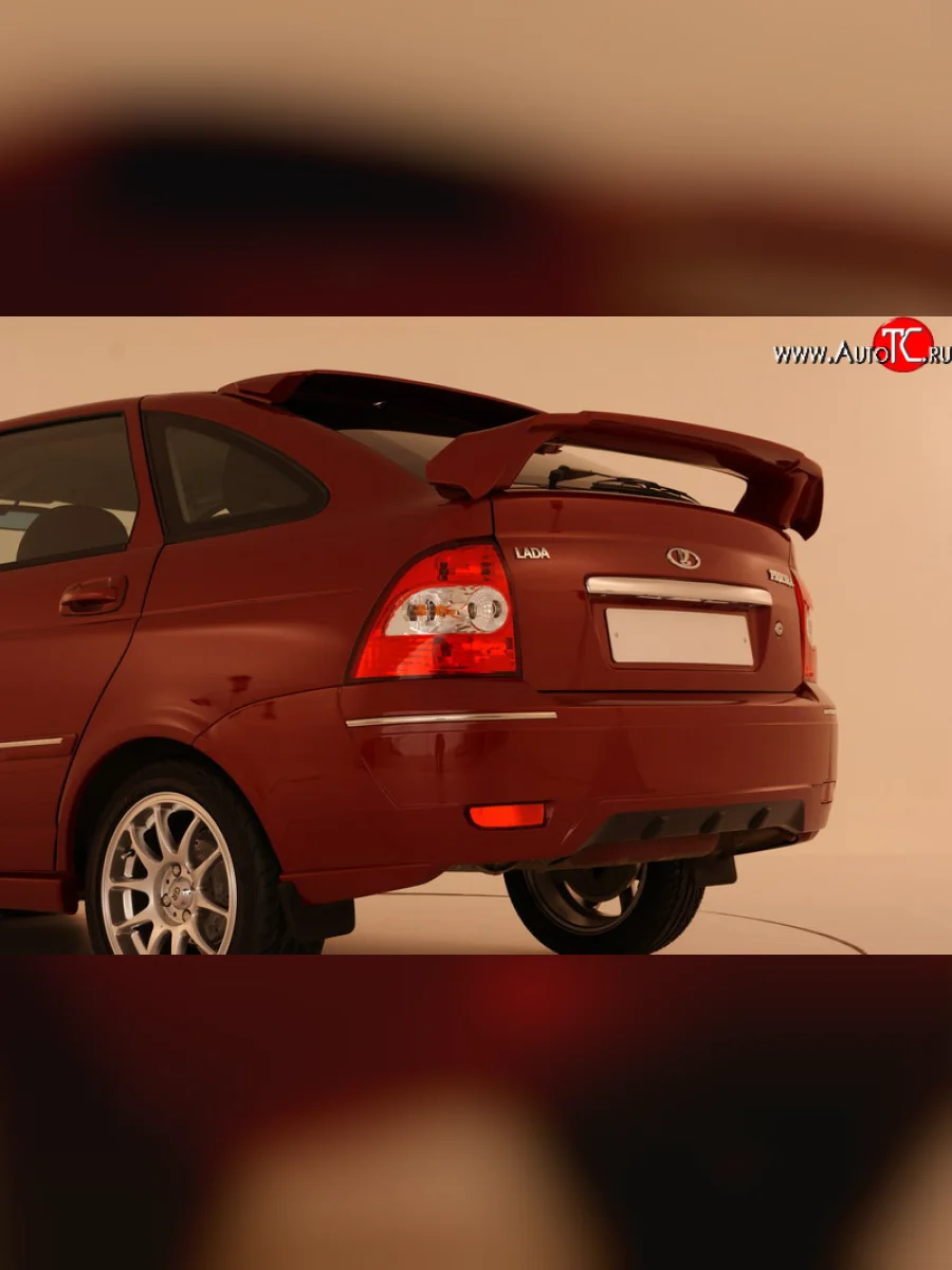 Задний бампер Торино Лада ВАЗ Приора 2172 хэтчбек дорестайлинг (2008-2014) (Неокрашенный)  с доставкой в г. Керчь