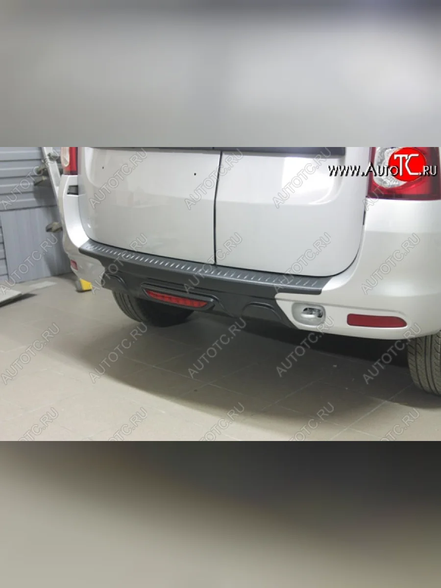 Накладка защитная на задний бампер Тюн-Авто (с ПТФ) Лада ВАЗ Ларгус дорестайлинг R90 (2012-2021)  с доставкой в г. Пермь