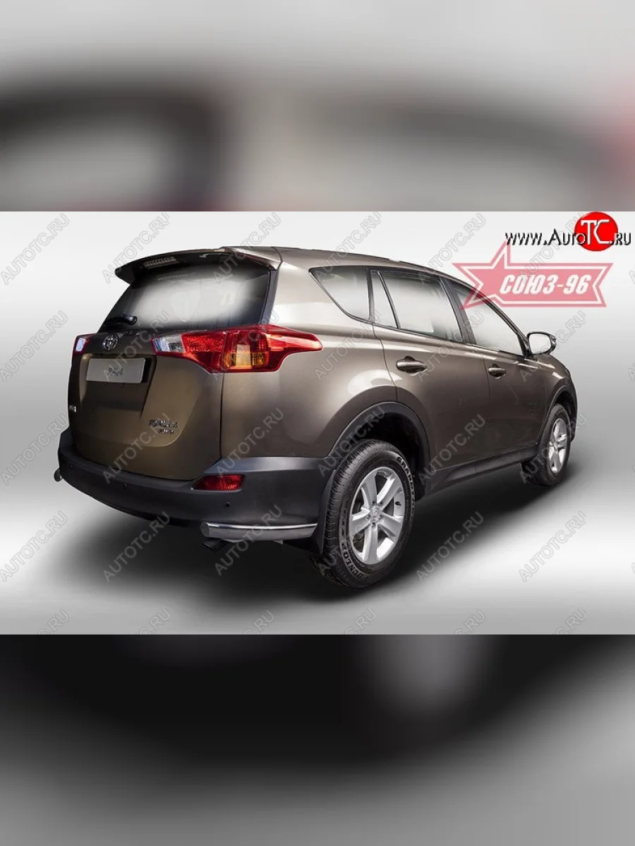 Защита заднего бампера из боковых уголков Souz-96 (d75x42) Toyota RAV4 XA40 5 дв. дорестайлинг (2012-2015)  в Самаре Самарской области