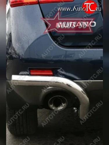 Защита заднего бампера из боковых уголков Souz-96 (d60) Nissan Murano  2 Z51 (2008-2011) дорестайлинг