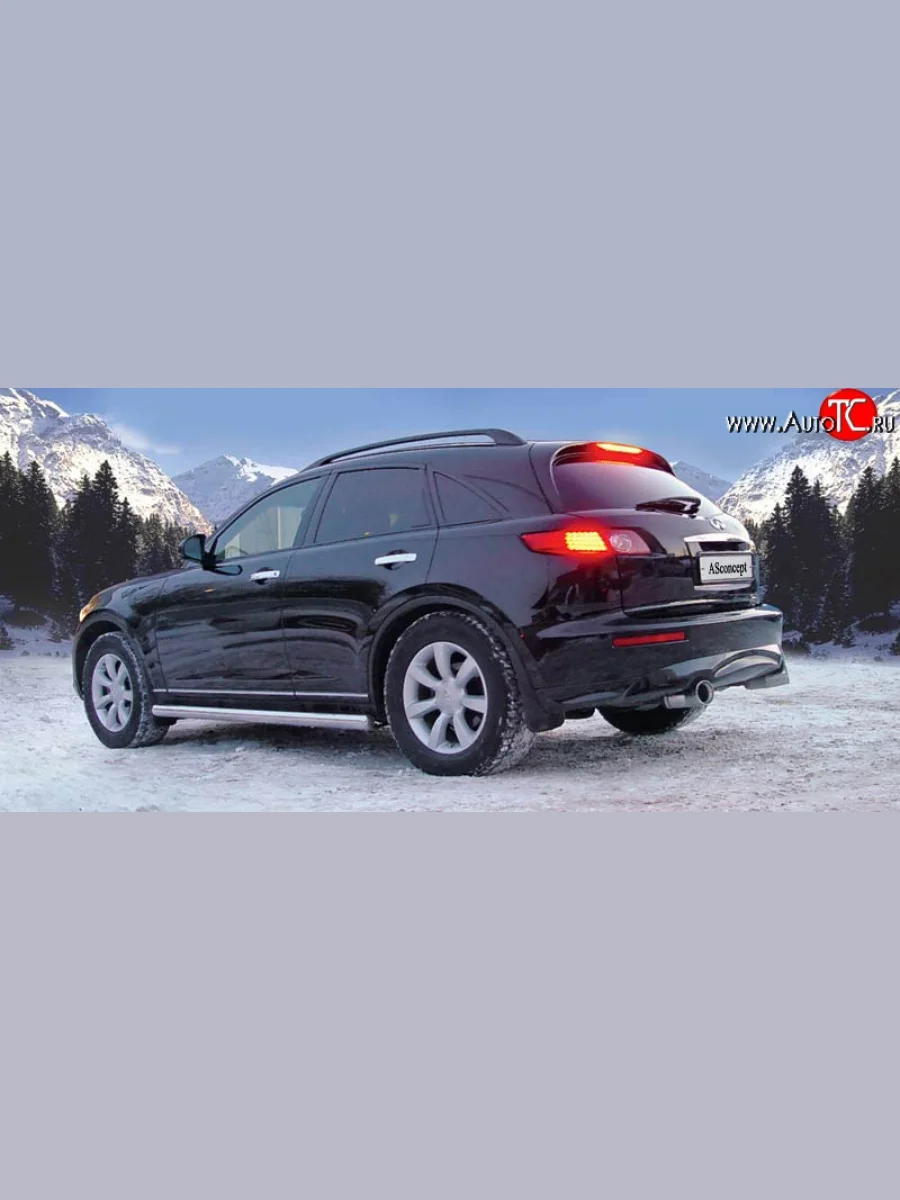Накладка ASconcept на задний бампер INFINITI FX35 S50 дорестайлинг (2002-2005) (Неокрашенная)  в Керчи Республика Крым