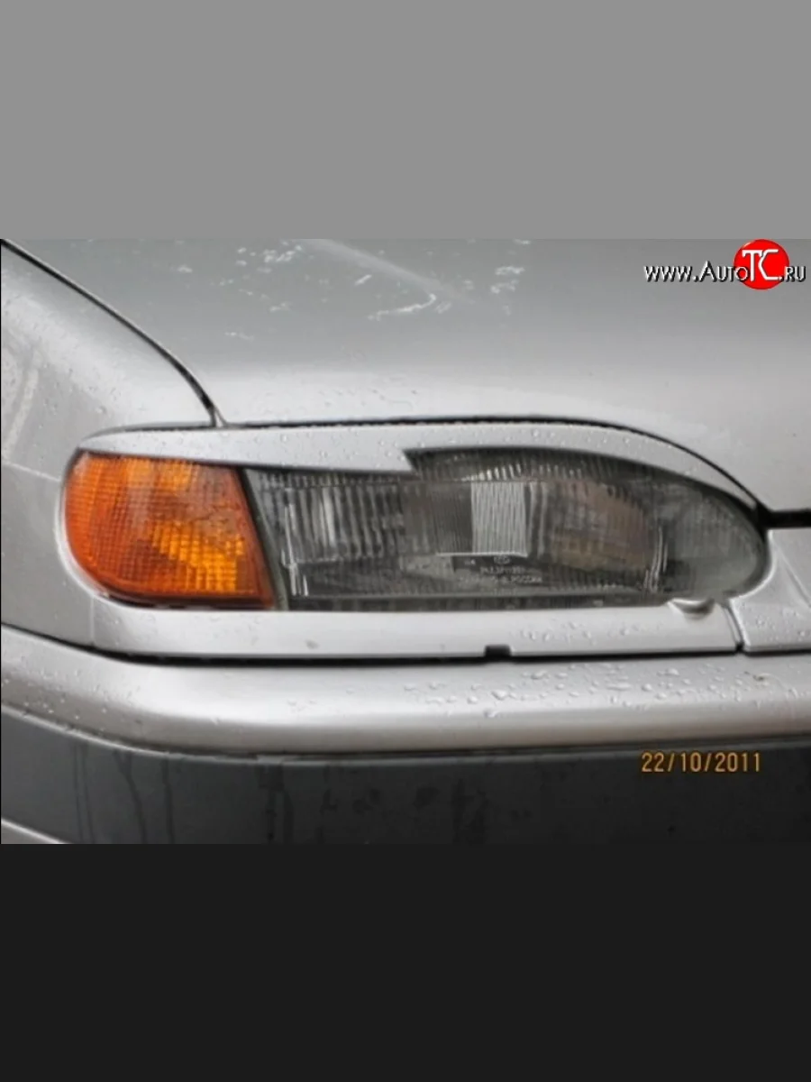 Реснички на фары Искра Лада ВАЗ 2115 (1997-2012) (Неокрашенные)  в Самаре Самарской области