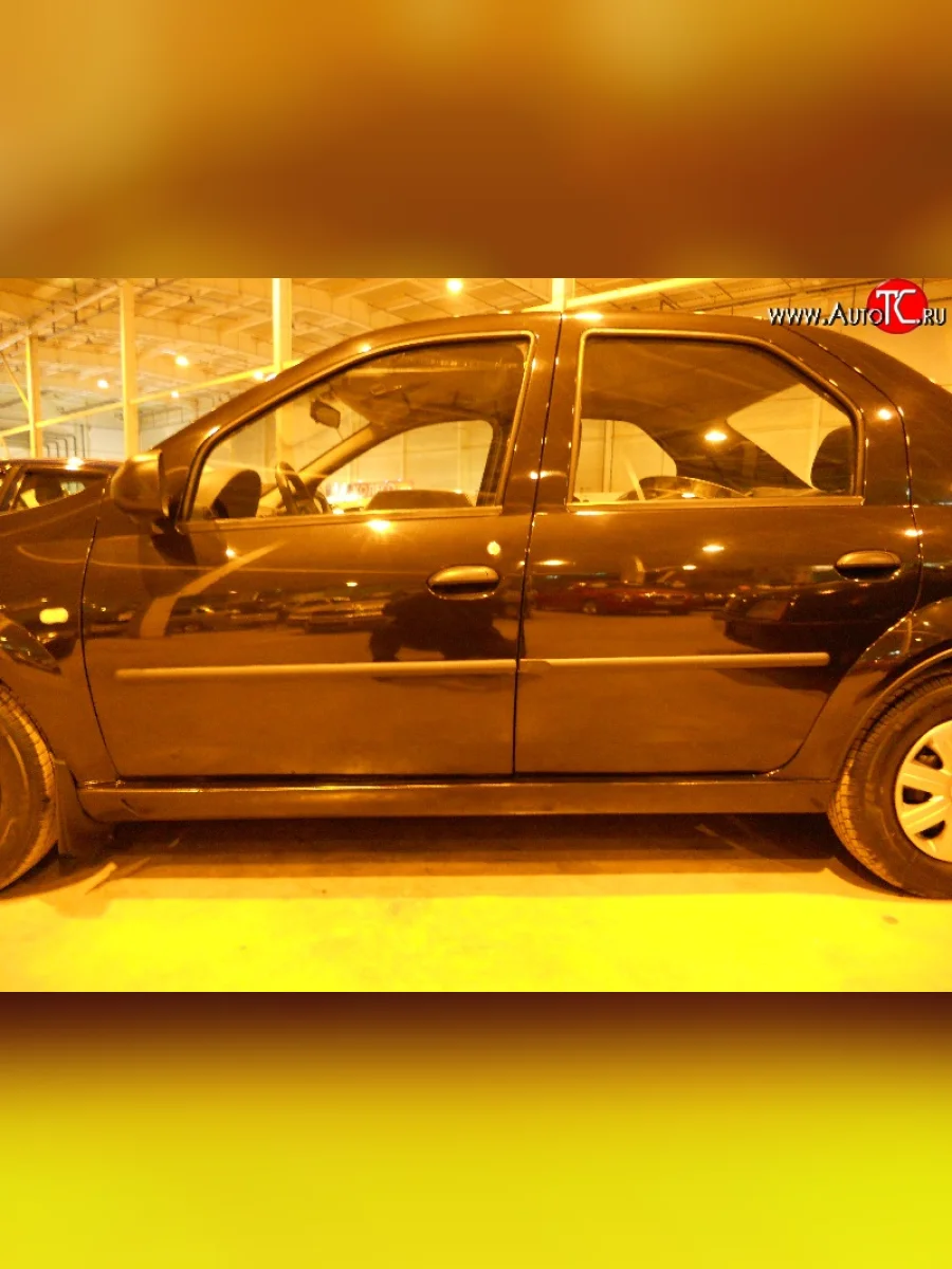 Пороги накладки Classic-Sport Renault Logan 1 дорестайлинг (2004-2010) (Неокрашенные)  в Самаре Самарской области