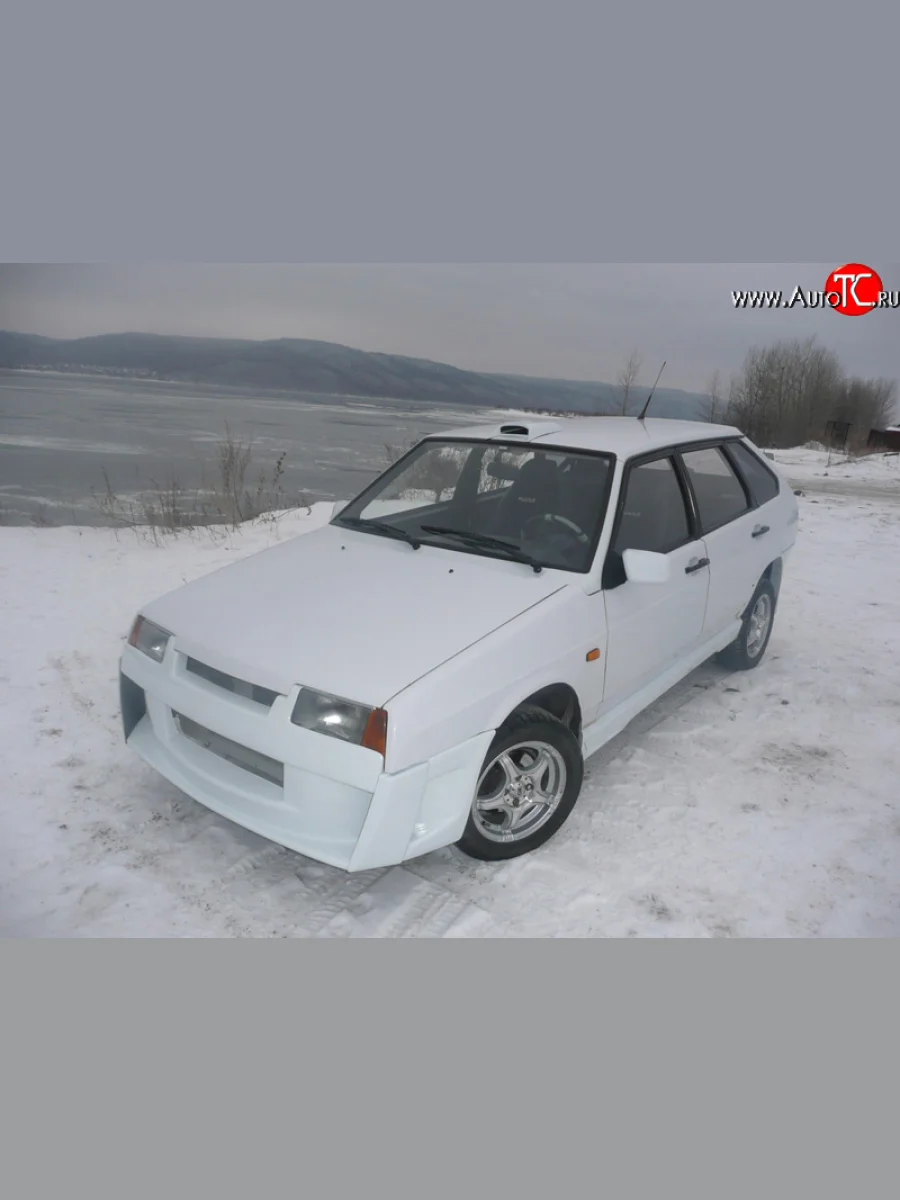 Передний бампер Миллер-Пилот (без мест под ПТФ) Лада ВАЗ 2108 (1984-2003) (Неокрашенный)  в Самаре Самарской области