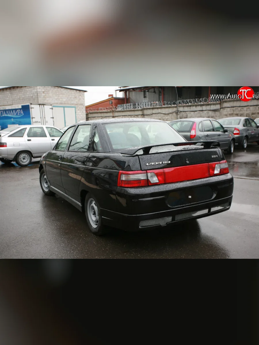 Накладка на задний бампер Снайпер Лада ВАЗ 2112 хэтчбек (1999-2008) (Неокрашенная)  в Самаре Самарской области