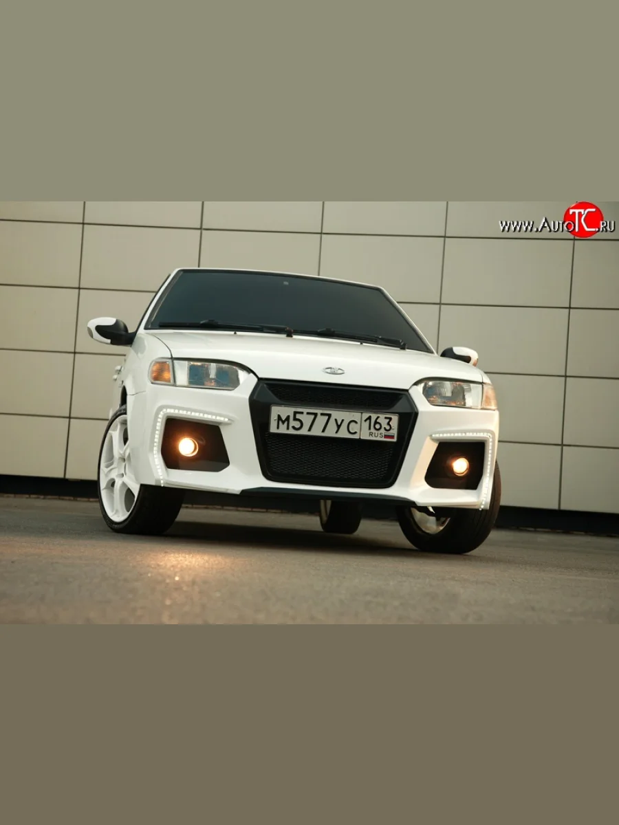 Противотуманные фары и светодиодные полоски в передний бампер Фрэш Лада ВАЗ 2114 (2001-2014)  в Воронеже Воронежской области