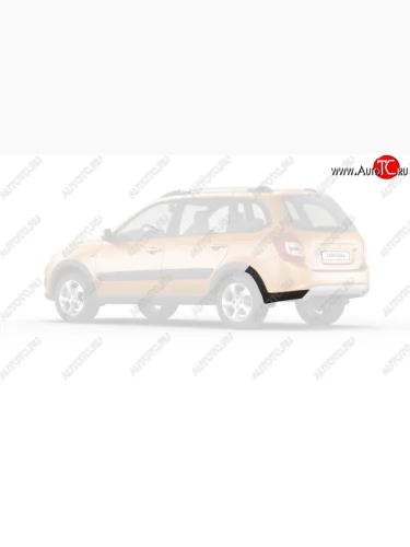 Левая накладка колёсной арки на задний бампер Kalina Cross (для авто с 01.2014 по 02.2015) Лада ВАЗ Калина  2194 (2014-2018) универсал