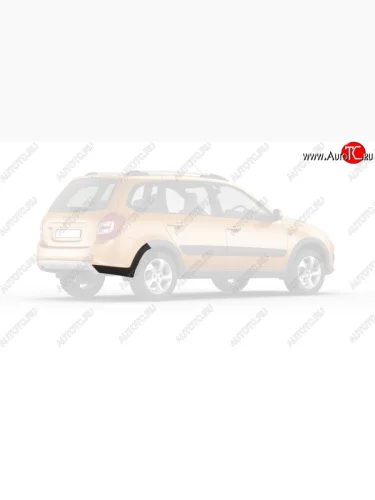 Правая накладка колёсной арки на задний бампер Kalina Cross (для авто с 01.2014 по 02.2015) Лада ВАЗ Калина  2194 (2014-2018) универсал