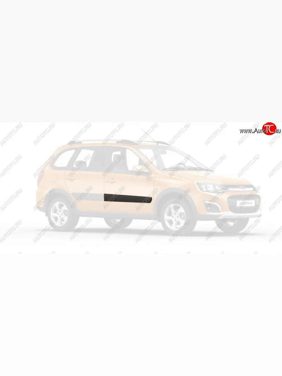 Молдинг правой передней двери Kalina Cross (для авто с 01.2014 по 02.2015) Лада ВАЗ Калина 1119 хэтчбек (2004-2013)  в Перми Пермском крае