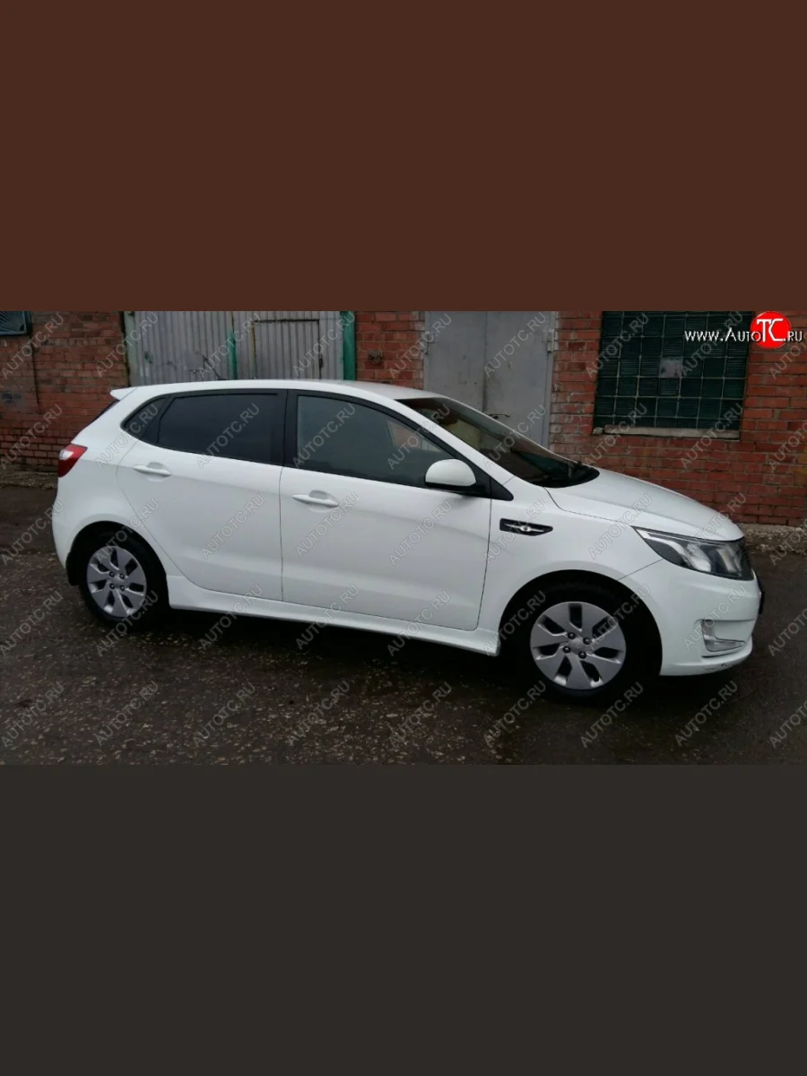 Пороги накладки Drive KIA Rio 3 QB хэтчбек 5 дв. рестайлинг (2015-2017) (Неокрашенные)  в Перми Пермском крае